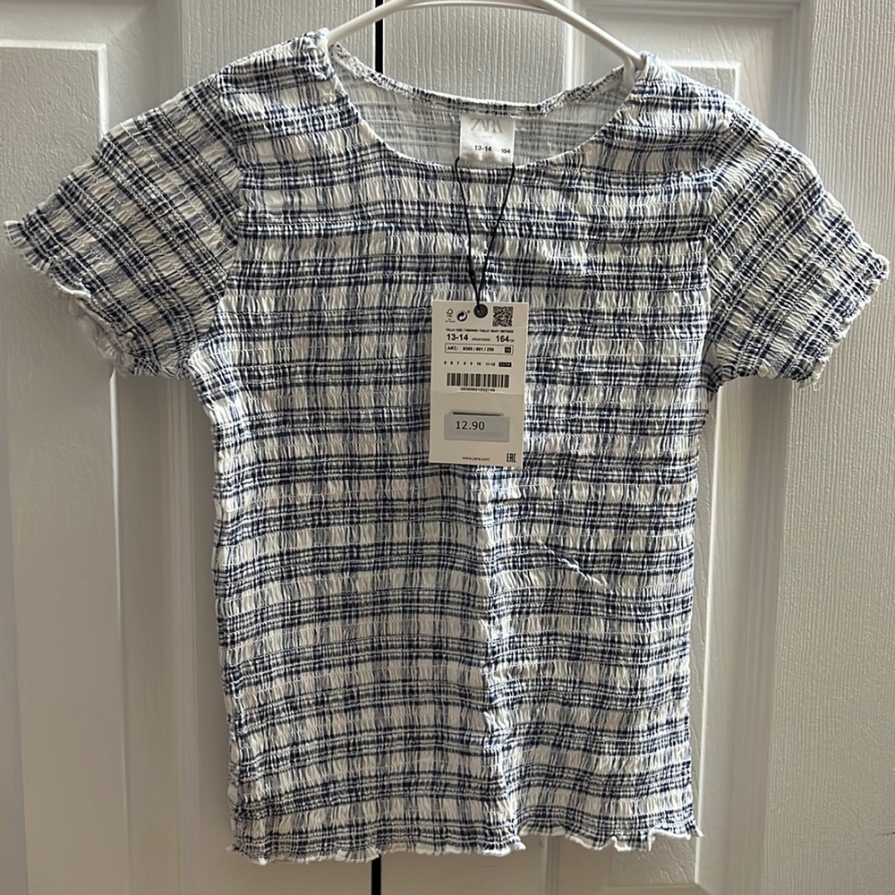 Zara kids 2 pieces smocked top sets 13-14 yrs. Nwt